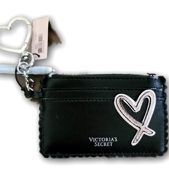 Victoria's Secret Handbags - Victoria's Secret Black Wallet Keychain NWT